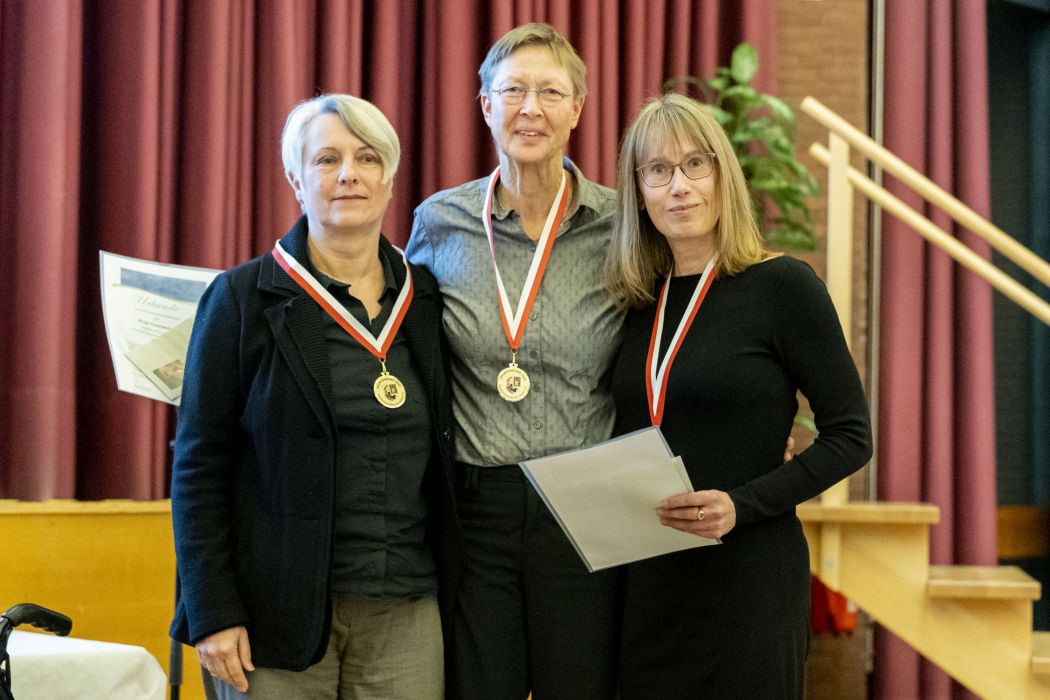 Sportehrung vlnr R.Müller B.Feuersenger S.Ecke